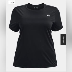 NWT Under Armour 2X Velocity Black Short Sleeve